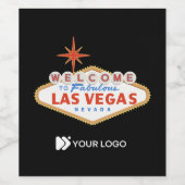 Welkom bij Las Vegas Custom Logo Wijn Etiket (Enkel label)