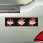 Welkom bij Las Vegas + Dice Bumpersticker (Op auto)