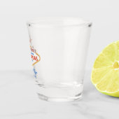 Welkom bij Las Vegas gepersonaliseerde bruiloft Shot Glas (Rechts)