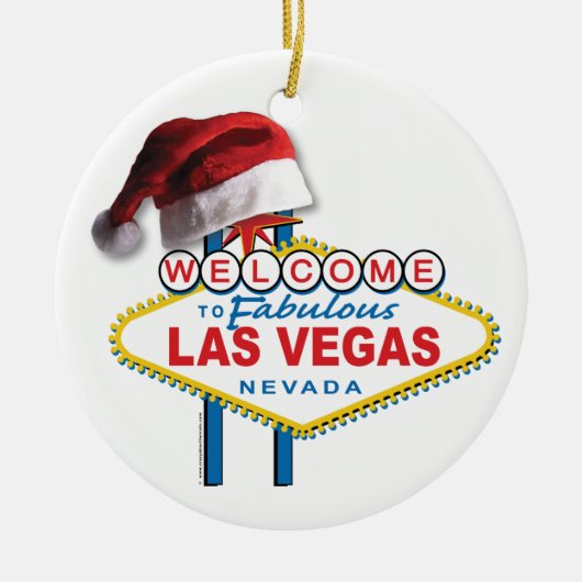 Welkom bij Las Vegas Keramisch Ornament (Voorkant)