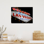 Welkom bij Las Vegas Neon Poster Print (Keuken)