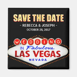 Welkom bij Las Vegas Neon Sign - Save the Date Magneet