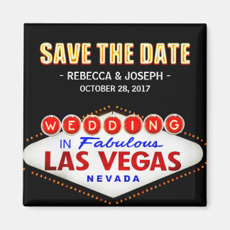 Welkom bij Las Vegas Neon Sign - Save the Date Magneet