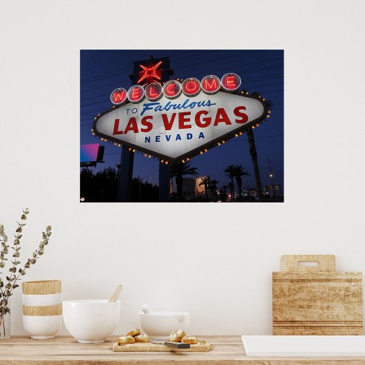 Welkom bij Las Vegas Nevada Poster Print (Keuken)