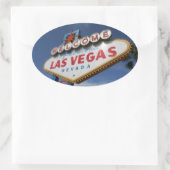 Welkom bij Las Vegas Ovale Sticker (Tas)