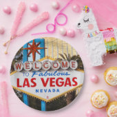 Welkom bij Las Vegas Paper & Party Borden Papieren Bordje (Feest)