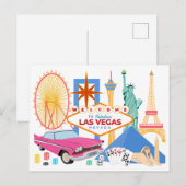 Welkom bij Las Vegas reistoerist Briefkaart (Voorkant / Achterkant)