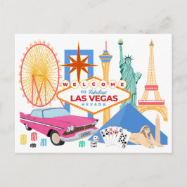 Welkom bij Las Vegas reistoerist Briefkaart