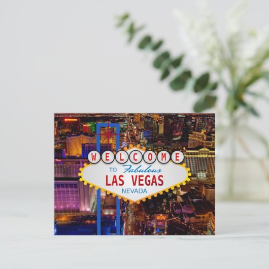 Welkom bij LAS VEGAS-reizen Briefkaart (Staand voorkant)