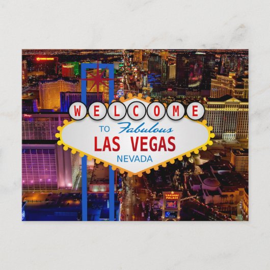 Welkom bij LAS VEGAS-reizen Briefkaart (Voorkant)