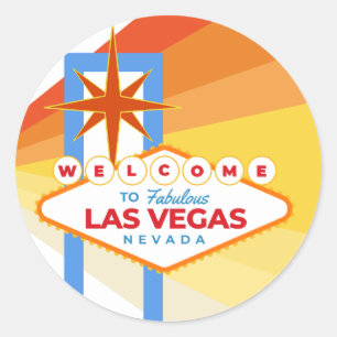 Welkom bij Las Vegas Ronde Sticker