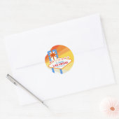 Welkom bij Las Vegas Ronde Sticker (Envelop)