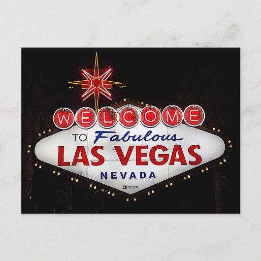 Welkom bij Las Vegas Sign #2 Briefkaart (Voorkant)