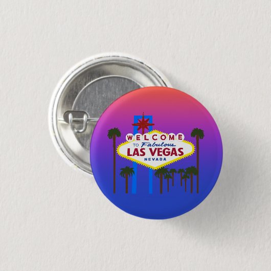 Welkom bij Las Vegas Sign #3 Button (Voorkant /achterkant)