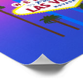 Welkom bij Las Vegas Sign #3 Poster (Hoek)