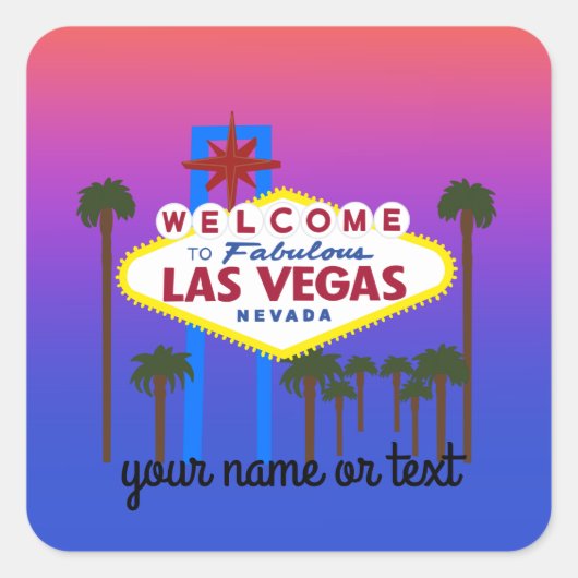 Welkom bij Las Vegas Sign #3 Stickers (Voorkant)