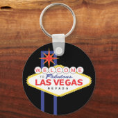 Welkom bij Las Vegas Sign Black Sleutelhanger (Voorkant)