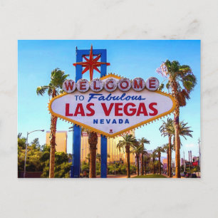 Welkom bij Las Vegas Sign Briefkaart