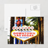 Welkom bij Las Vegas Sign Briefkaart (Voorkant / Achterkant)