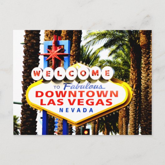 Welkom bij Las Vegas Sign Briefkaart (Voorkant)
