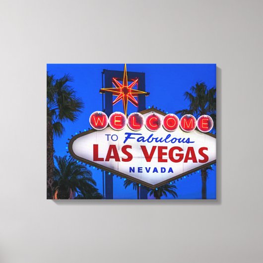 Welkom bij Las Vegas Sign Canvas Afdruk (Voorkant)