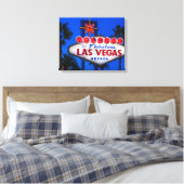 Welkom bij Las Vegas Sign Canvas Afdruk (Insitu (Slaapkamer))