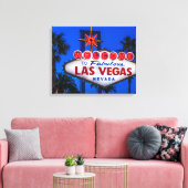 Welkom bij Las Vegas Sign Canvas Afdruk (Insitu (Woonkamer))