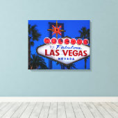 Welkom bij Las Vegas Sign Canvas Afdruk (Insitu (Houten vloer))
