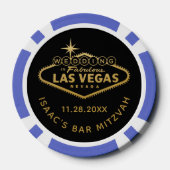Welkom bij Las Vegas Sign Casino Favor Poker Chips (Achterkant)