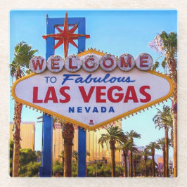 Welkom bij Las Vegas Sign Glass Onderzetter