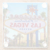 Welkom bij Las Vegas Sign Glass Onderzetter (Achterkant)