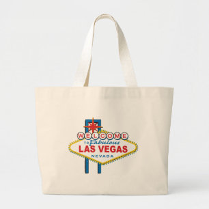 Welkom bij Las Vegas Sign Grote Tote Bag