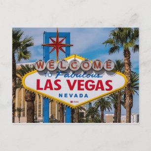 Welkom bij Las Vegas Sign, Las Vegas, Nevada Briefkaart
