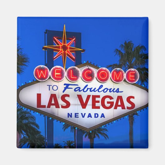 Welkom bij Las Vegas Sign Magneet (Voorkant)