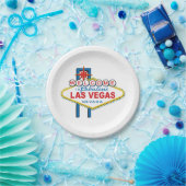 Welkom bij Las Vegas Sign Papieren Bordje (Feest)