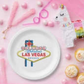 Welkom bij Las Vegas Sign Papieren Bordje (Feest)