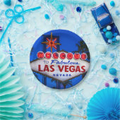 Welkom bij Las Vegas Sign Papieren Bordje (Feest)