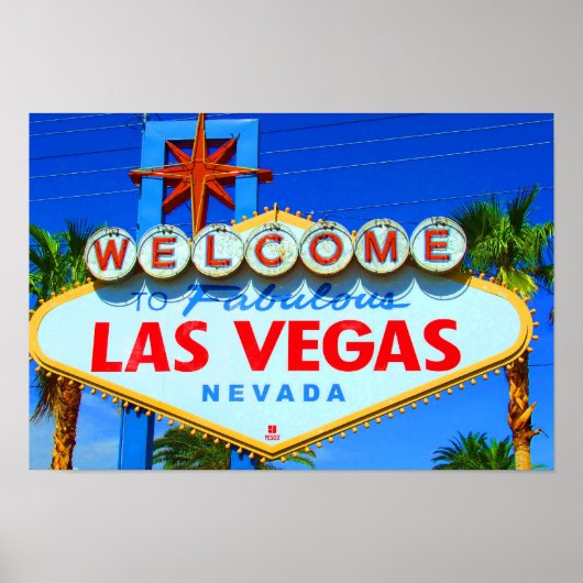 Welkom bij Las Vegas Sign Print / Poster (Voorkant)
