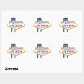 Welkom bij Las Vegas Sign Ronde Sticker (Vel)