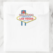 Welkom bij Las Vegas Sign Ronde Sticker (Tas)