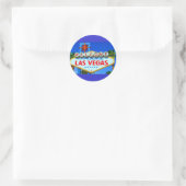 Welkom bij Las Vegas Sign Round Stickers (Tas)