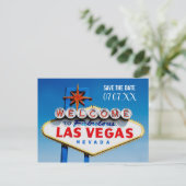 Welkom bij Las Vegas Sign Save the Date Briefkaart (Staand voorkant)