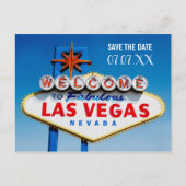 Welkom bij Las Vegas Sign Save the Date Briefkaart (Voorkant)