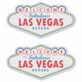 Welkom bij Las Vegas Sticker (Voorkant)