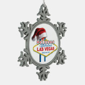 Welkom bij Las Vegas Tin Sneeuwvlok Ornament (Links)