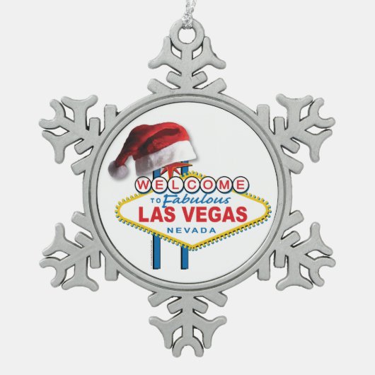 Welkom bij Las Vegas Tin Sneeuwvlok Ornament (Voorkant)