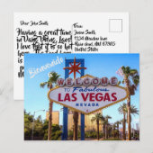 Welkom bij Las Vegas USA briefkaart (Voorkant / Achterkant)