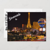 Welkom bij Las Vegas USA briefkaart (Voorkant / Achterkant)