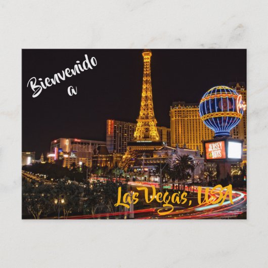 Welkom bij Las Vegas USA briefkaart (Voorkant)