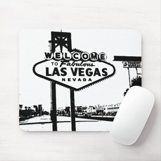 Welkom bij Las Vegas Vector Graphic Mousepad Muismat (Met muis)